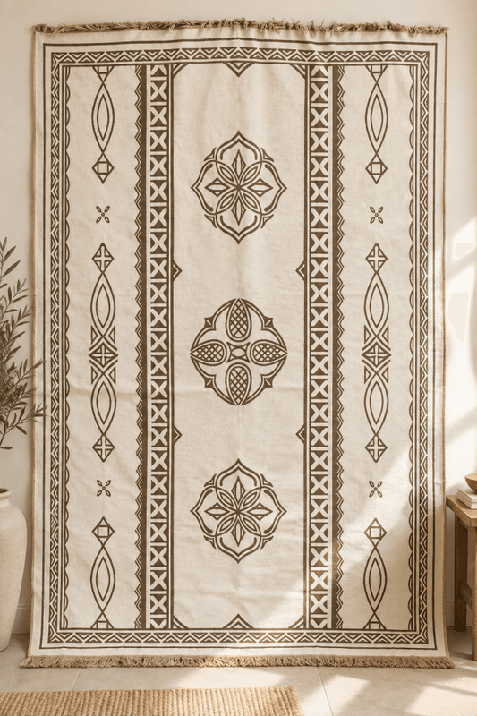 Aimi of Sapmi Golvmatta Hearva Beige/Ljusbeige Vändbar