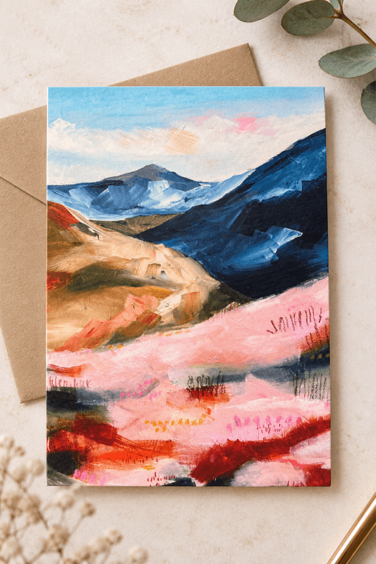 Art Vykort Blånande Fjäll A6