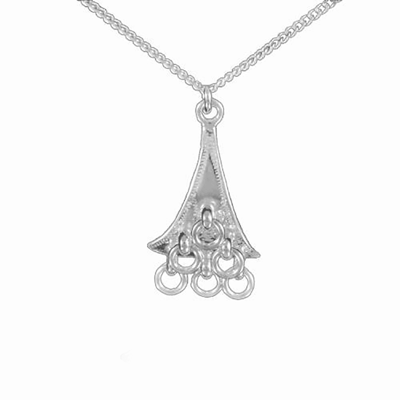 Halsband Vaisa H 25 mm Silverkedja 45 cm